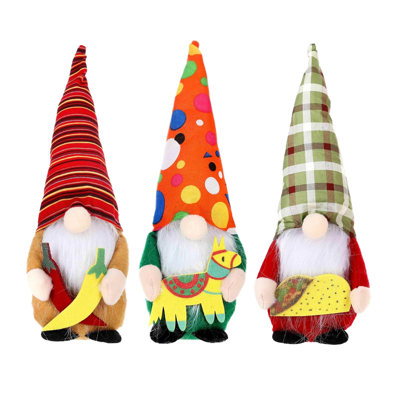 

Cinco de Mayo Gnomes Fiesta Decorations Lama Cactus Sombrero Taco Tuesday Mexican Gnome Plush Doll Tomte Elf