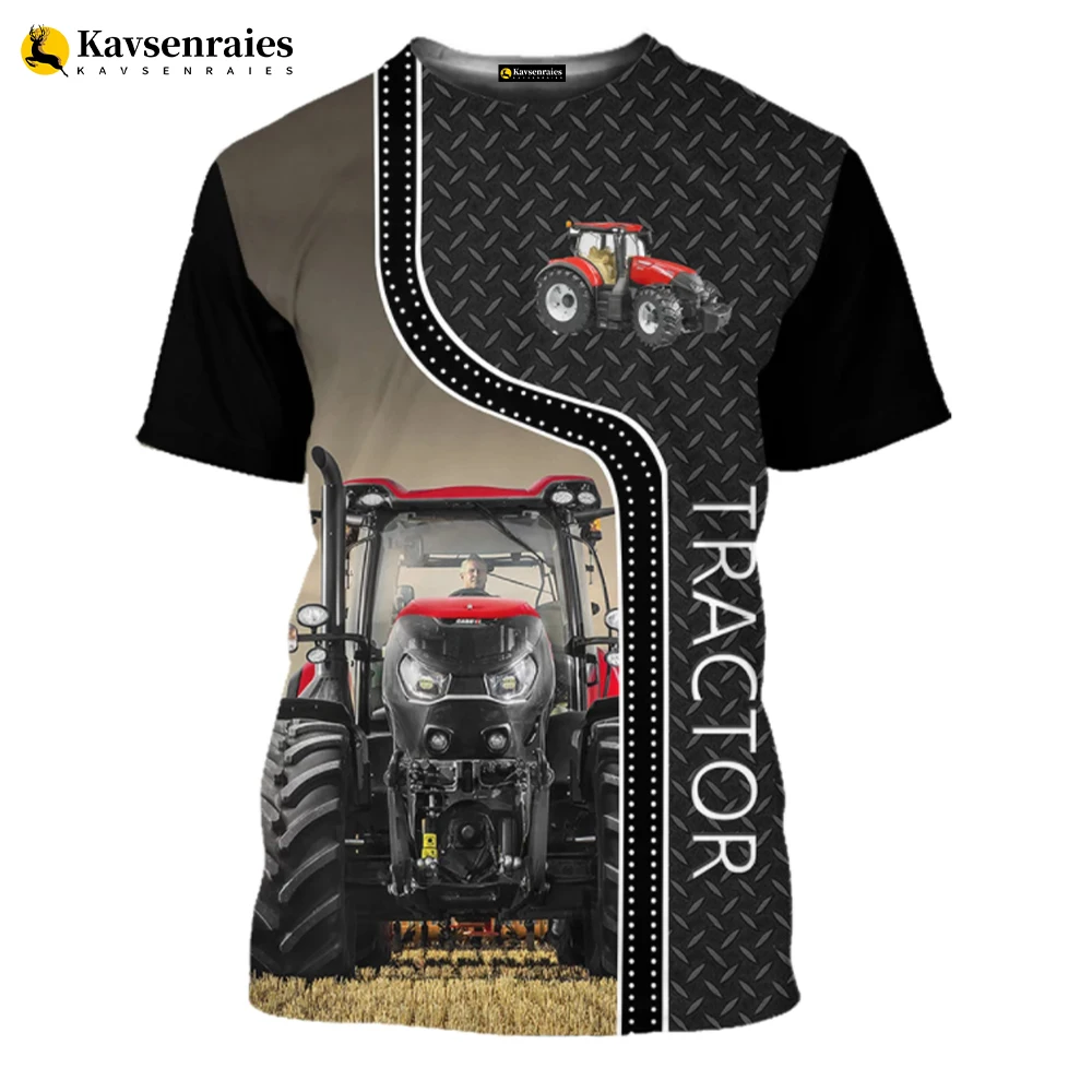 

Agricultural Tractor 3D Print T-shirt Boys Kids Tractor Truck Streetwear Short Sleeve Men Women Summer Fashion Casual T Shirt