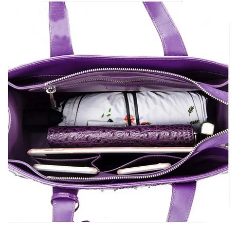 Сумка ouluoer женская из тайской крокодиловой кожи сумочка на одно плечо кросс-боди