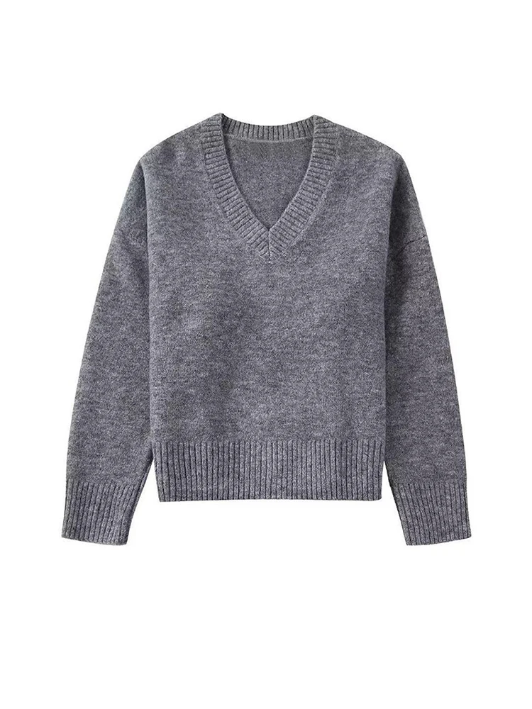 Повседневные вязаные укороченные пуловеры в полоску женские свободные свитера с