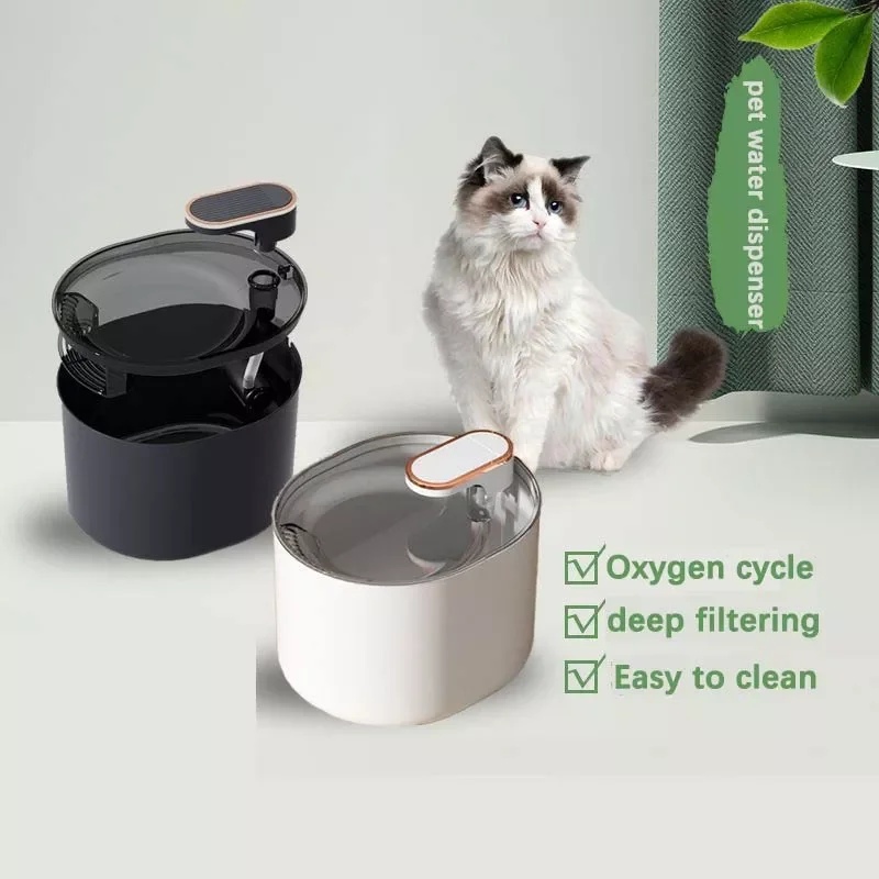 

3L Cat Water Fountain Automatic Cat Water Dispenser Dog Pet Water Fountain Smart Water Feeder with 1 Replacement Filter