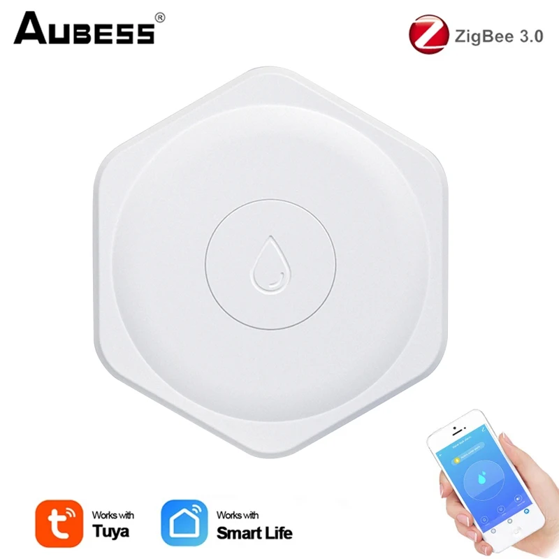 

Датчик утечки воды Tuya Zigbee, датчик утечки воды для умного дома