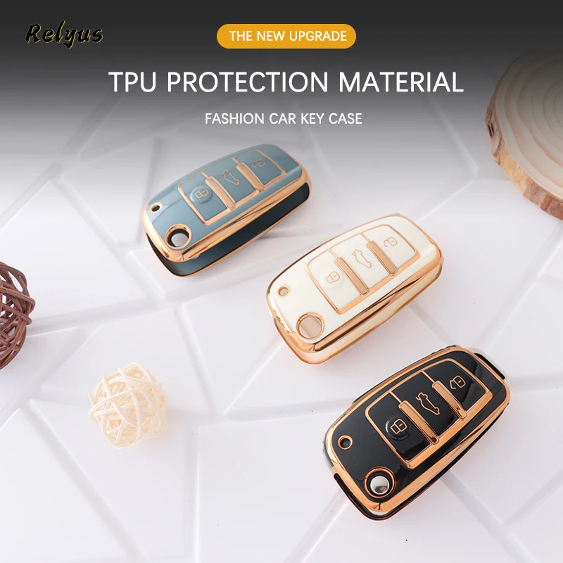 

Fashion TPU Car Flip Key Cover Case Protection Shell For Audi A1 A3 8P 8L A4 A5 B6 B7 A6 A7 C5 C6 4F Q3 Q5 Q7 Q8 TT S3 S4 S6 RS