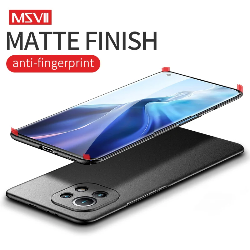 Ультра-Чехлы Xiomi Mi 11 тонкий матовый чехол MSVII для Xiaomi Lite 5G NE Матовый Жесткий