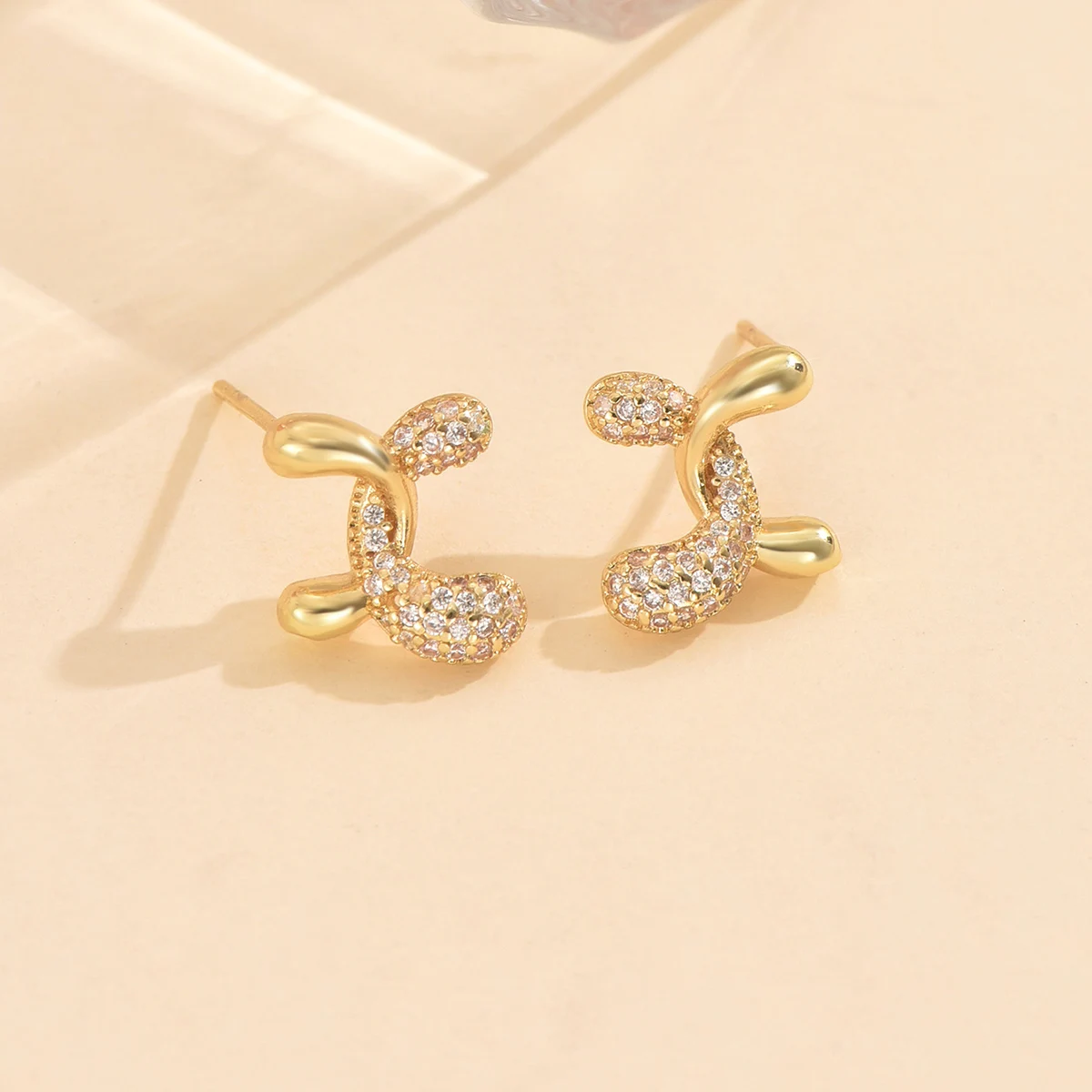 ALIYA креативные серьги с крестом для женщин позолоченные изысканные пирсинга