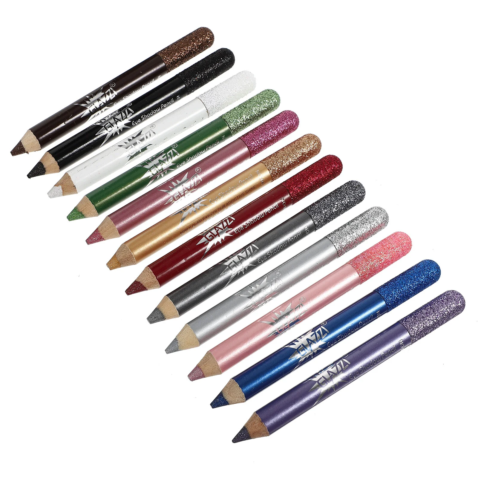 

12 Pcs Line Pen Eyeshadow Stick Women Glitter Sticks Colors Waterproof Eyeliner Pen Make Wood -lasting Cosmetics Miss