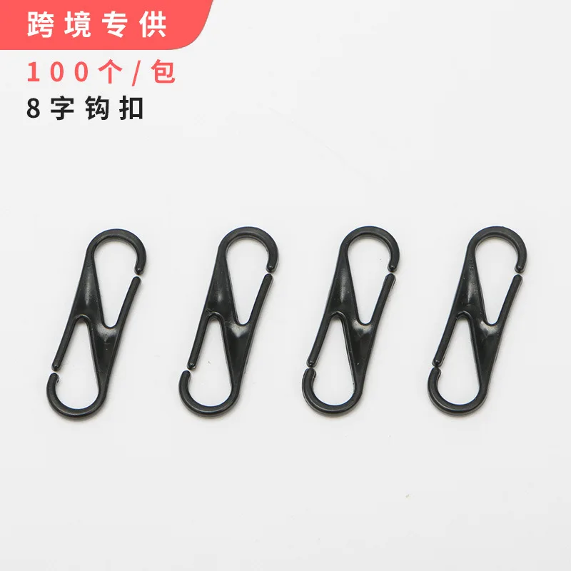 

Outdoor Small Hook Plastic Resin POM8 Hook Buckle Windproof Bulb Hook S Type Small Hook Gloves Connection Hook