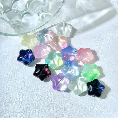 Стеклянные бусины Star Lampwork 15 мм 10 шт