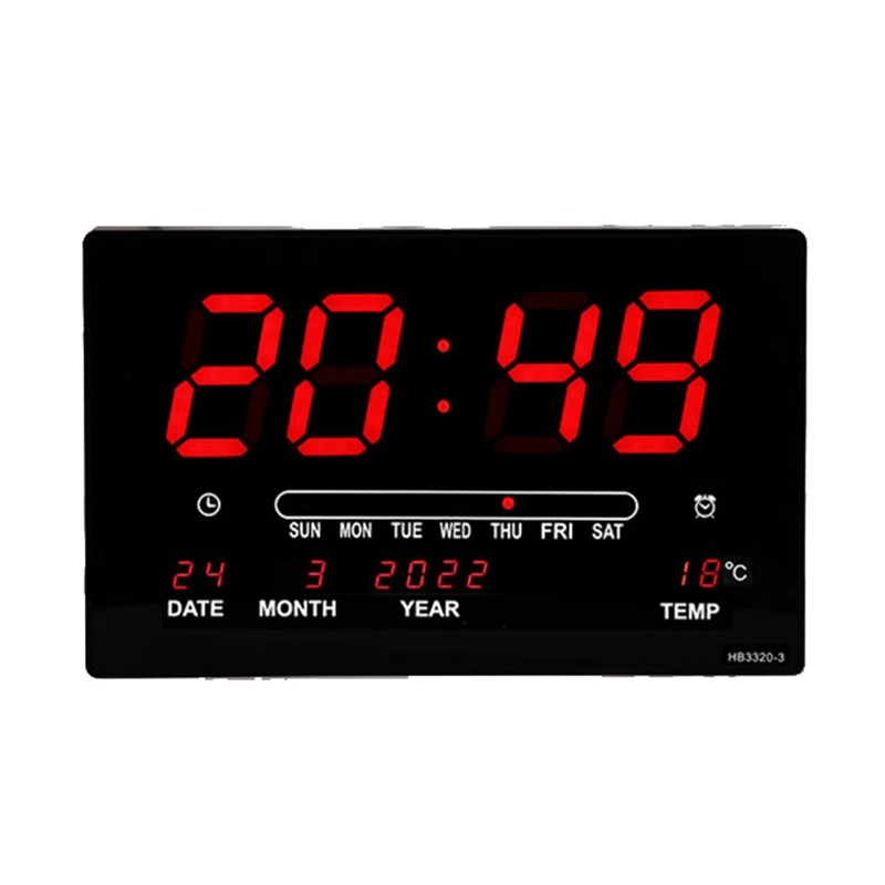

Светодиодные электронные часы с вечным календарем, цифровые настенные часы с будильником и термометром, настольные часы, украшение для гос...