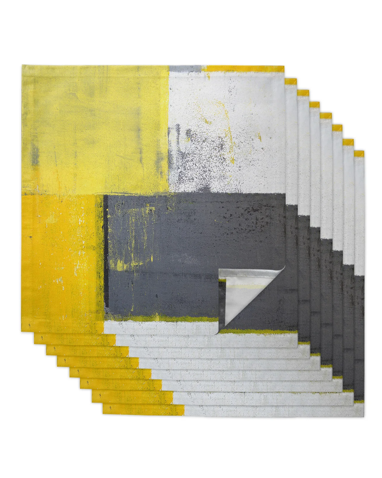 

Oil Painting Style Abstract Geometric Cloth Napkins Set Birthday Banquet Wedding Decor Napkins Restaurant Supplies Table Napkins