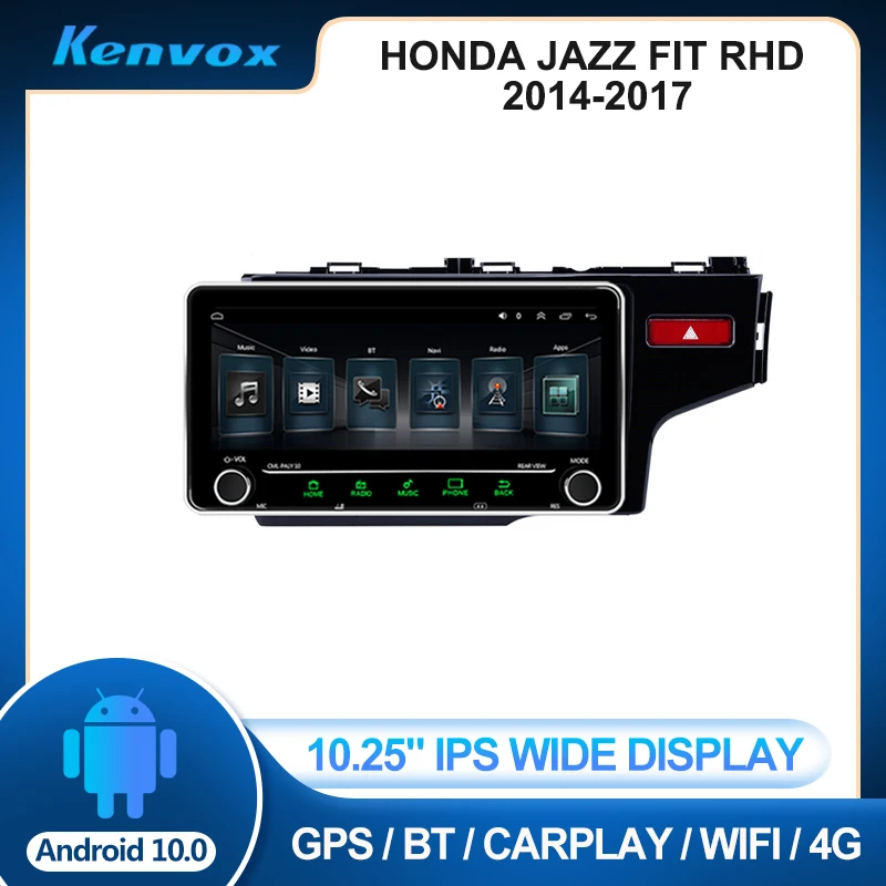 

Автомагнитола 2 din, 10,25 дюйма, IPS, Android, для HONDA JAZZ FIT RHD 2014-2017