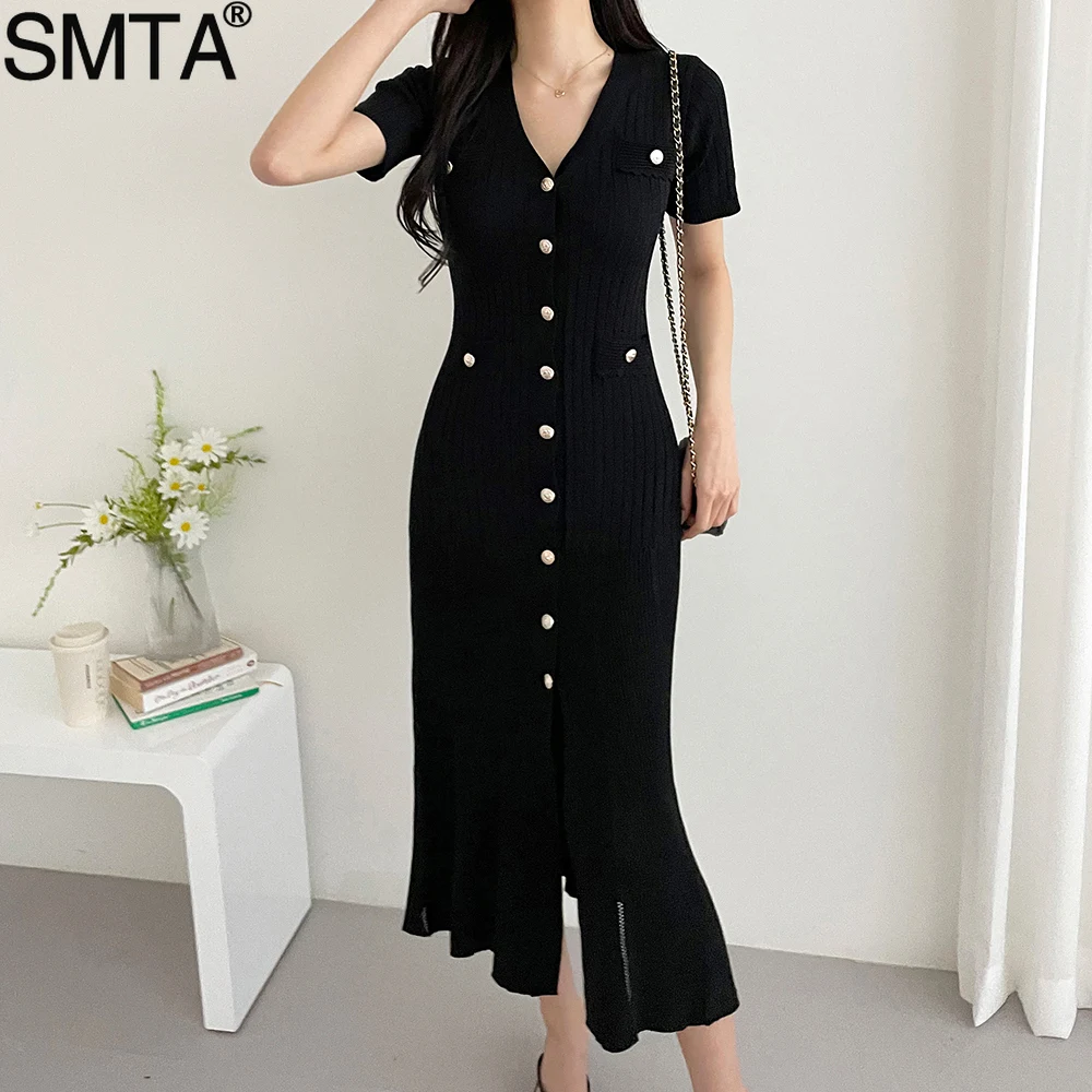 Женское облегающее платье в корейском стиле с рюшами