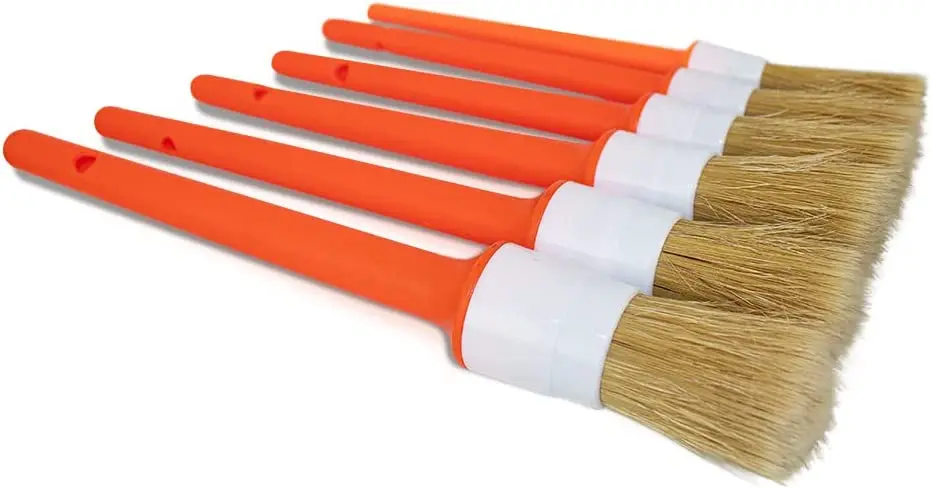 

Kit com 7 Pinceis para Detalhamento Automotivo Cerdas Mistas Kers Car wash clean Cars Auto Detailing Car Accessories