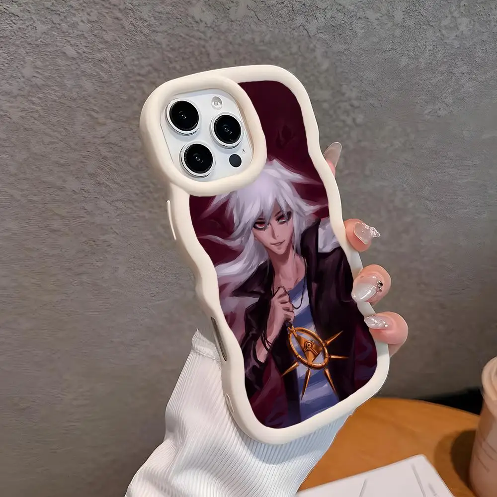 Чехол для телефона Yugioh Yami Bakura для iPhone 17 16 15 14 13 12 11 Air Pro Max Plus, белый, из мягкого ТПУ, с волнистым краем (art.: 3920da14b9591) - 3920da14b9591