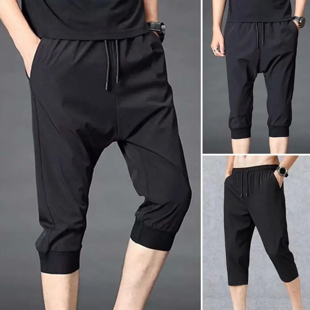 

Men Shorts 2022 Summer Fashion Ice Silk Boardshorts Seven Point Pants Breathable Quick Drying Shorts Male Trousers