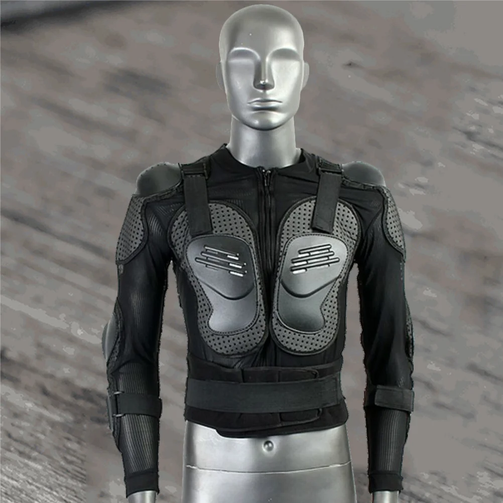 

Motorcycle Full Body Armor Spine Shoulder Protection Gear Riding Gear Size XL (Black)