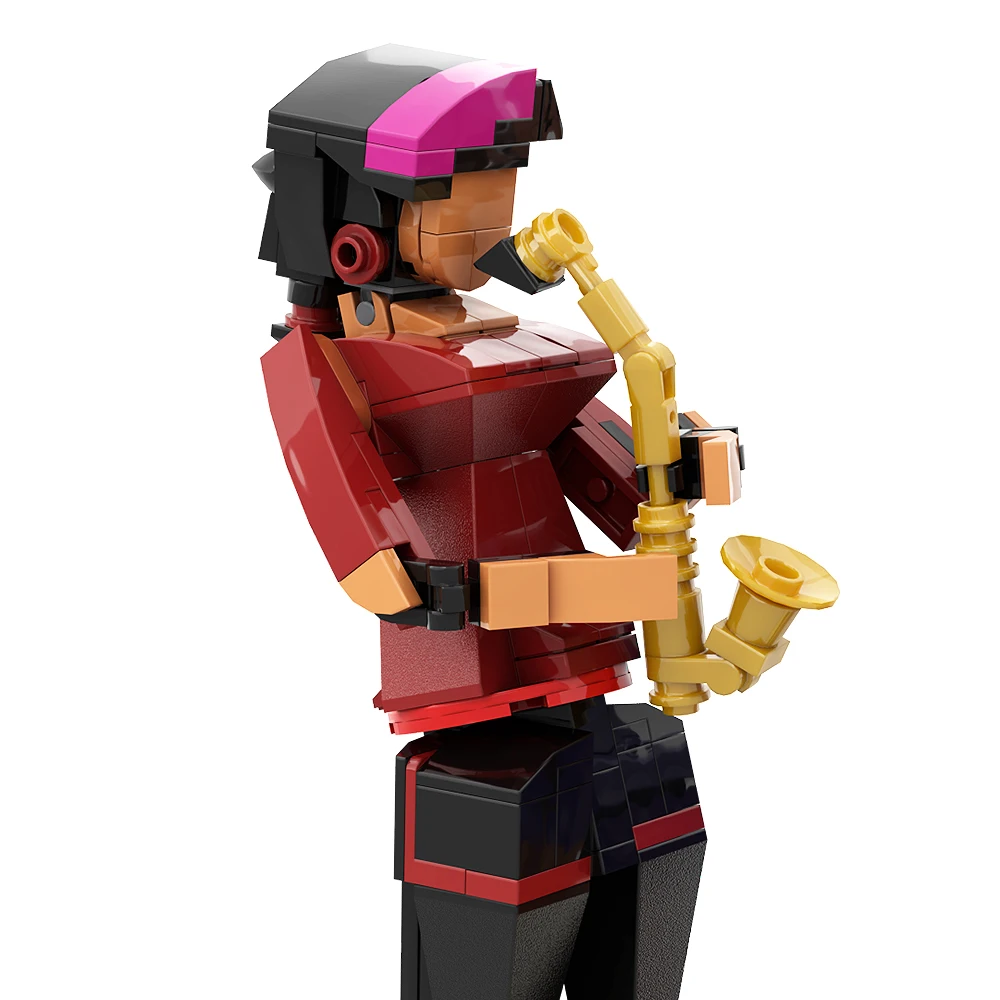 Набор строительных блоков gobrick MOC для джазового клуба Музыкальный красный кирпич