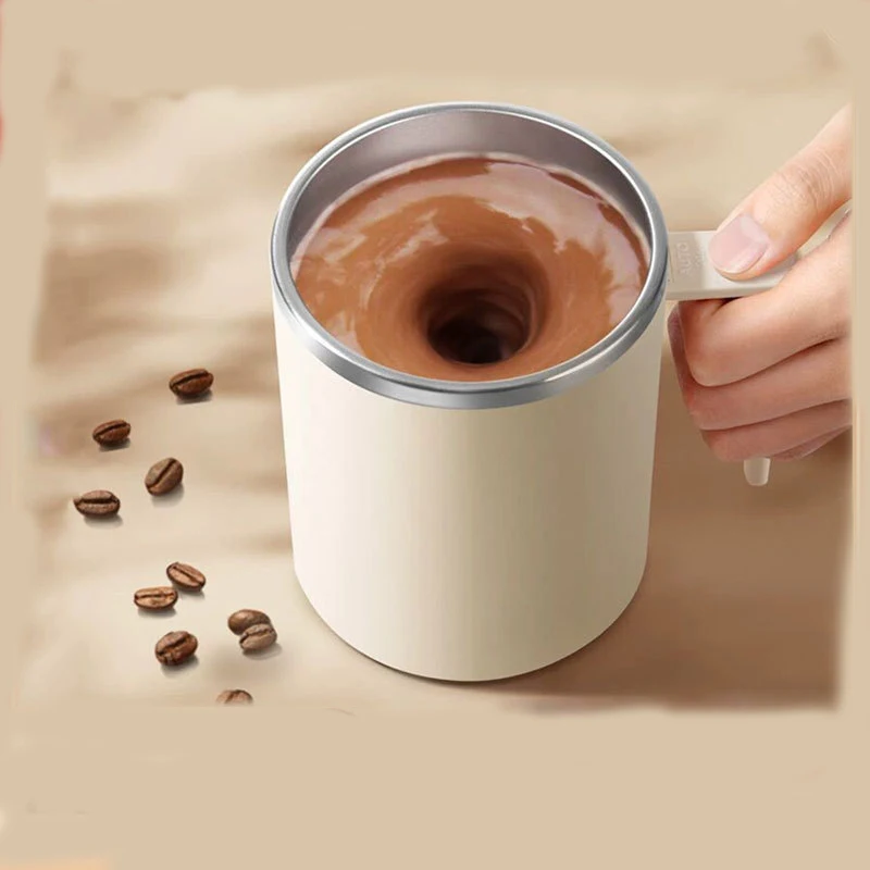 

Автоматическая чашка для перемешивания 360 мл, умная чашка из нержавеющей стали для перемешивания, перезаряжаемая Магнитная чашка для кофе ...