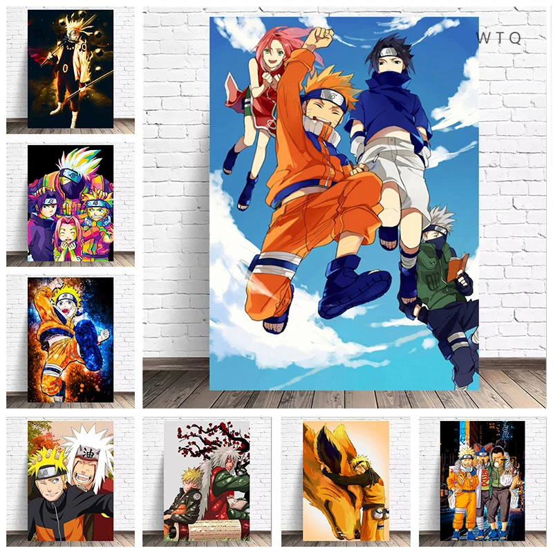 

Canvas Painting Naruto Japanese Anime Poster Anime Character Print Wall Art Printmaking Home Bedroom Picture Decorative Mur