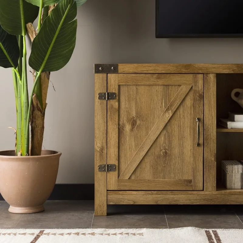 

Современный фермерский Телевизор с двойной дверью в виде сарая, для телевизоров до 65 дюймов, 58 дюймов, Barnwood