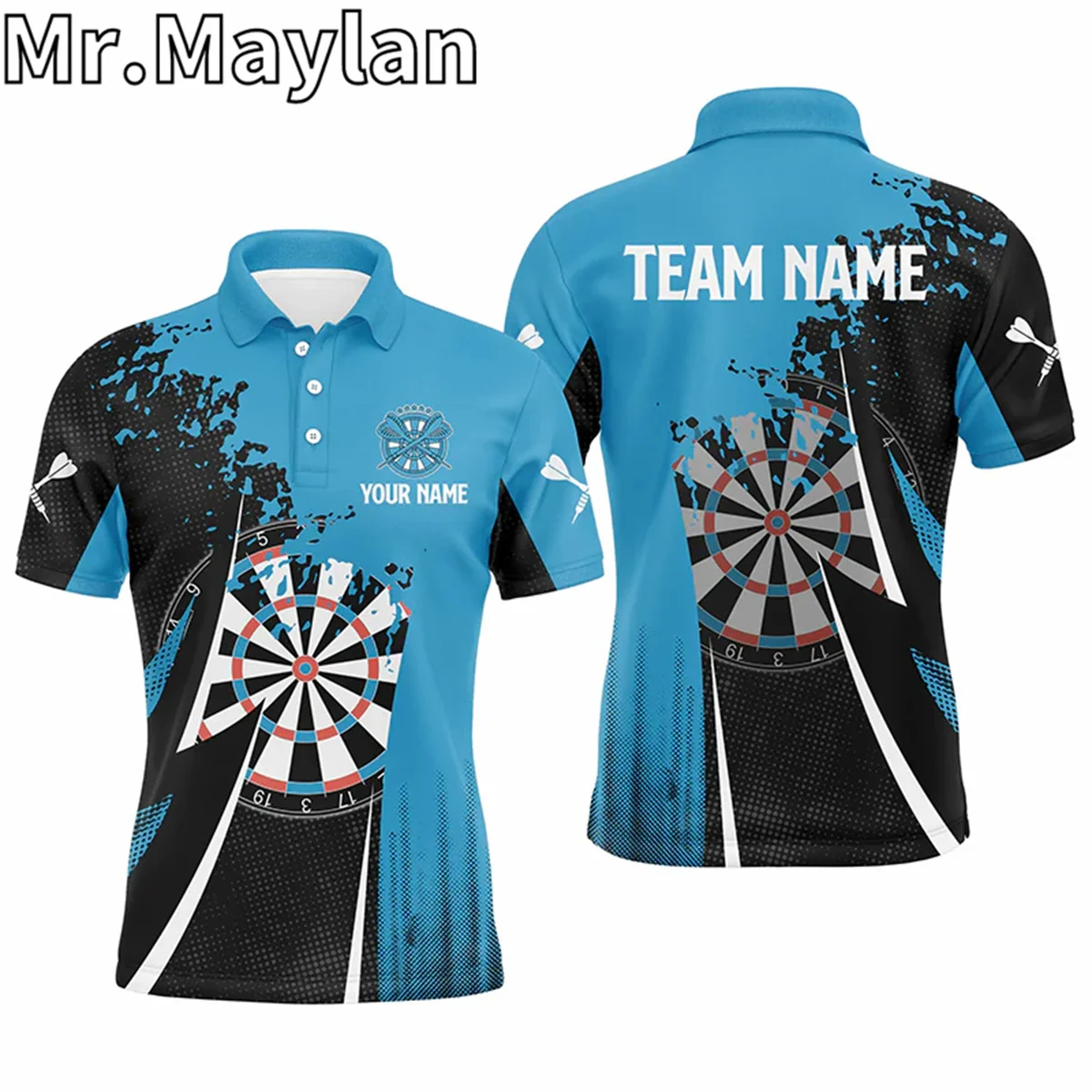 3D дротики с пламенем американский флаг мужские рубашка-поло для мужчин