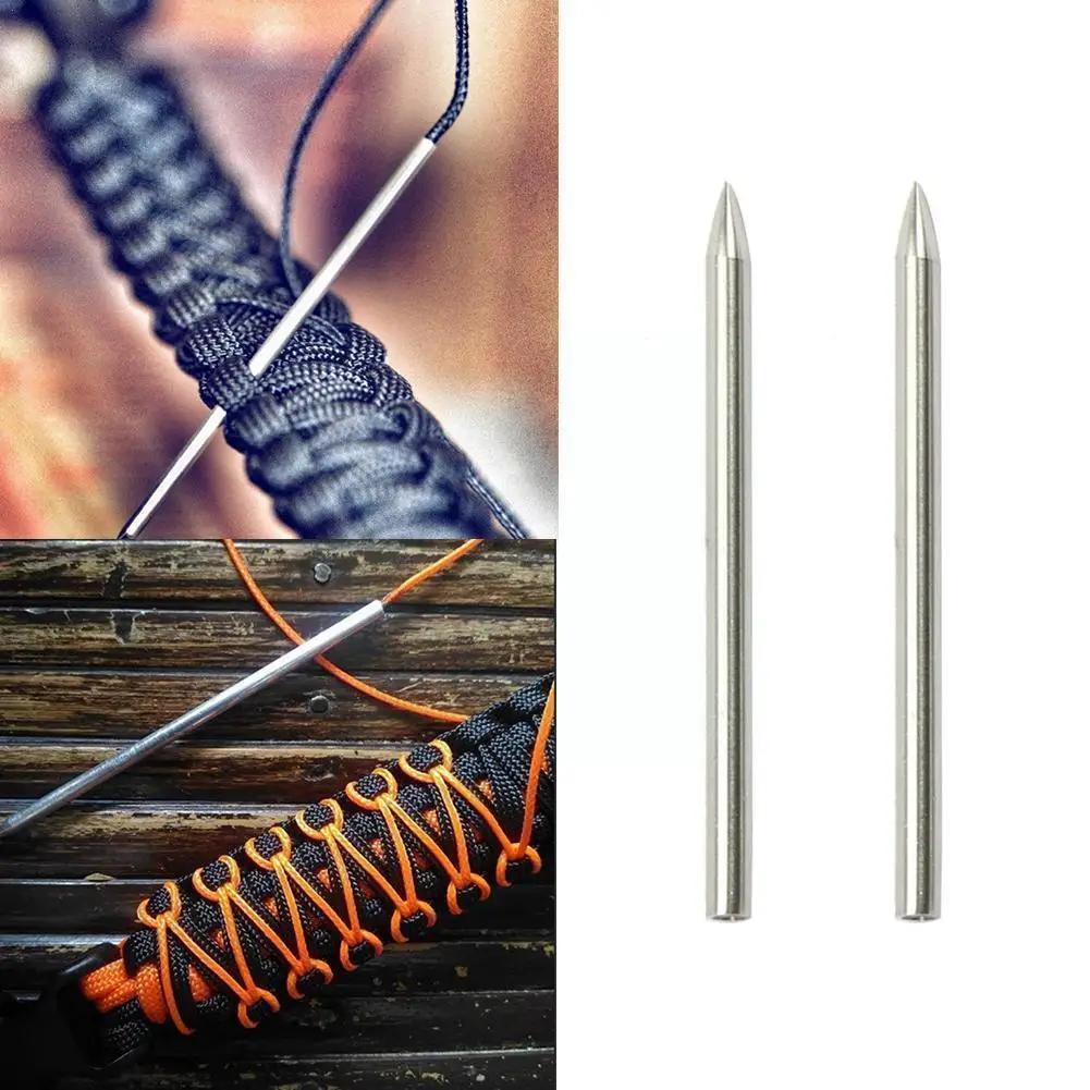 

Stitching Stainless Steel Umbrella Rope Needle Bracelet Accessories Flattener DIY Needles Knitting O2X7