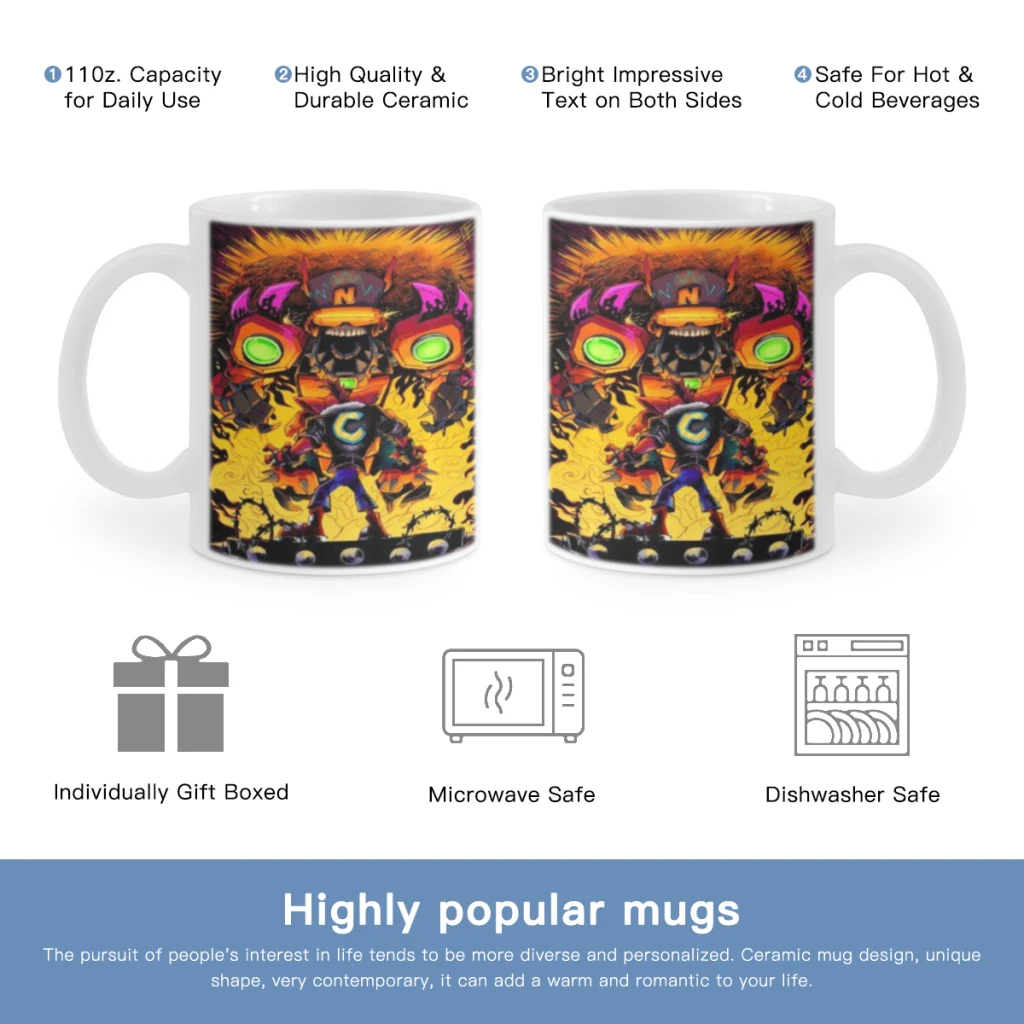 C_CrashS_B- Bandicoot Game Бесплатная доставка керамическая чашка кофе овсянка для завтрака