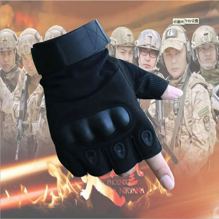 

Special Forces Tactical Half Finger Gloves For Men Black Hawk Sports Outdoor Fighting Anti Slip Army Fans Riding Sunscreen Glove