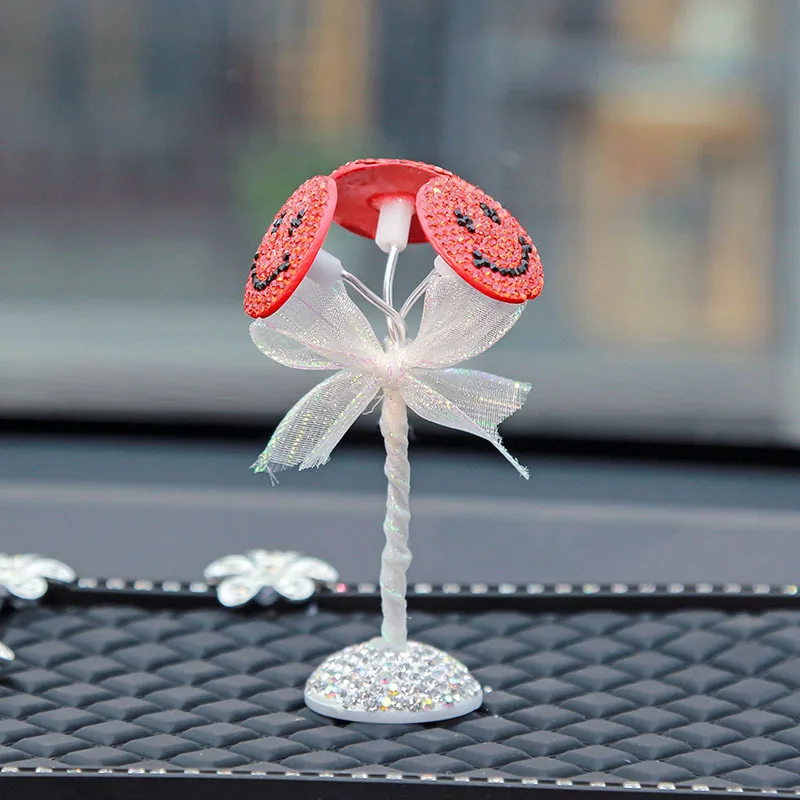 Украшения для автомобиля цветные алмазные украшения Стразы со смайликом дома и