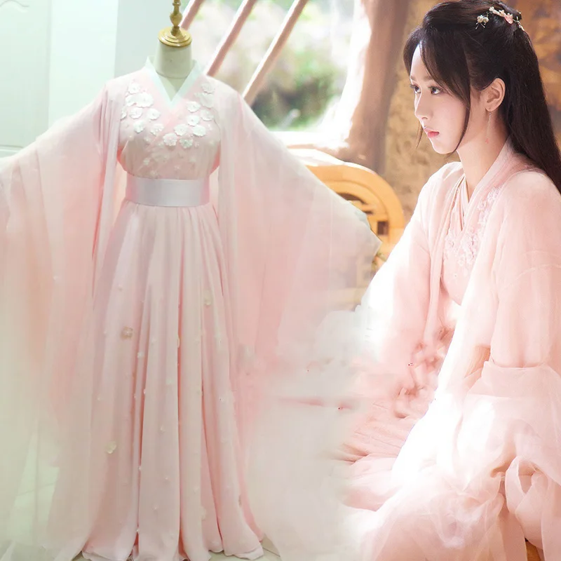 4 дизайн актриса JinMi розовый костюм феи новейшая телевизионная игра Xiang Mi Chen Jin Ru