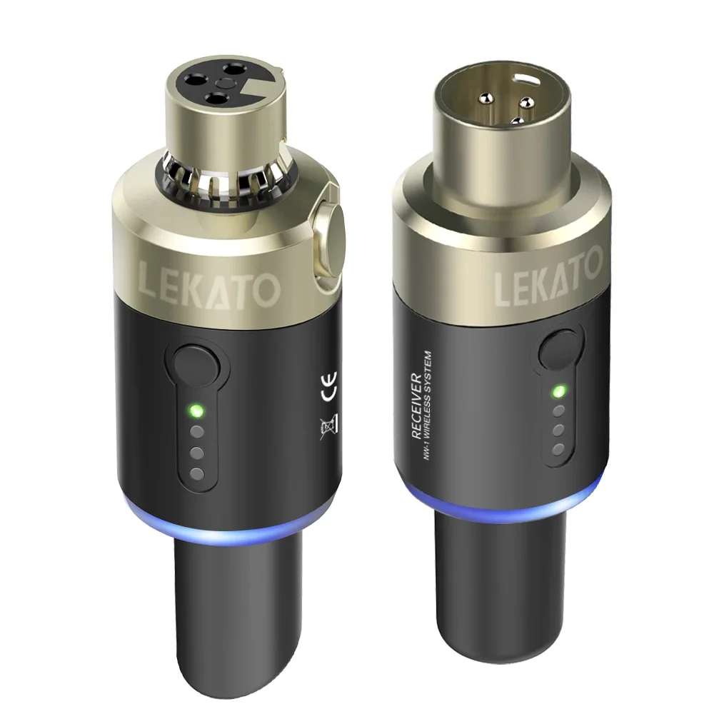 Фото Беспроводной микрофон Lekato 5,8 ГГц для Dslr Xlr Plug-On Tx/rx с синхронизацией камеры — динамический микрофон для микшера/pa, аудио студийного уровня №2