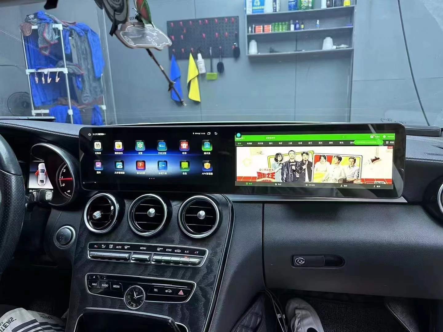 Автомобильное радио для Mercedes Benz C Class GLC 2015-2024 Мультимедийный видеоплеер Стерео