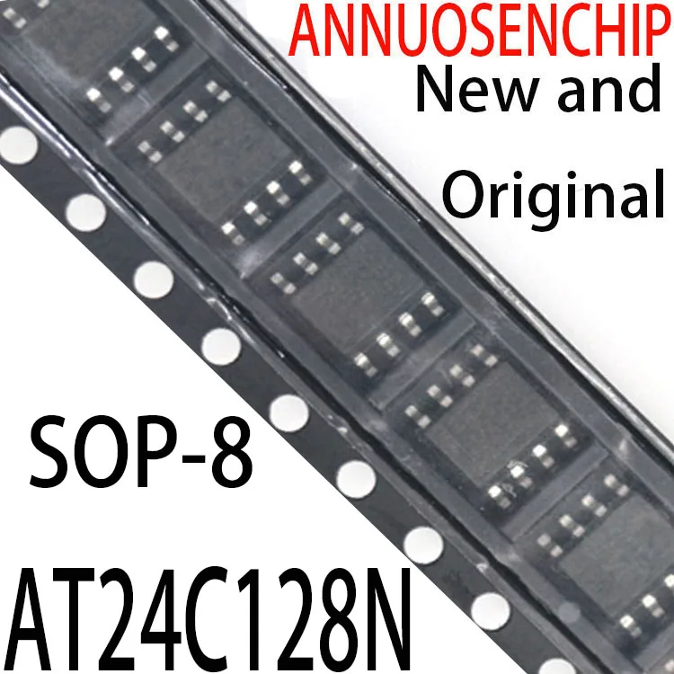 

100PCS New and Original 24C128 SOP-8 AT24C128N