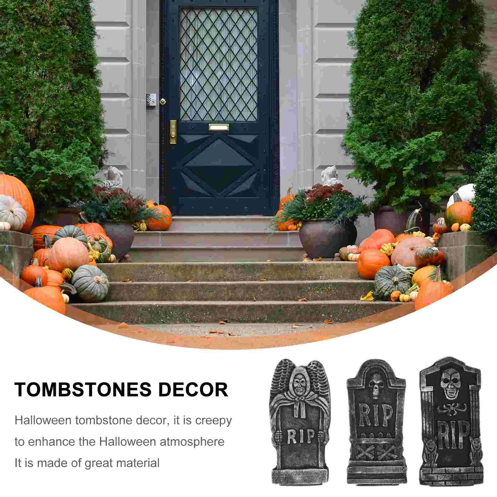 6 шт. украшения надгробие на Хэллоуин кладбище для могили пенопластовые жуткие