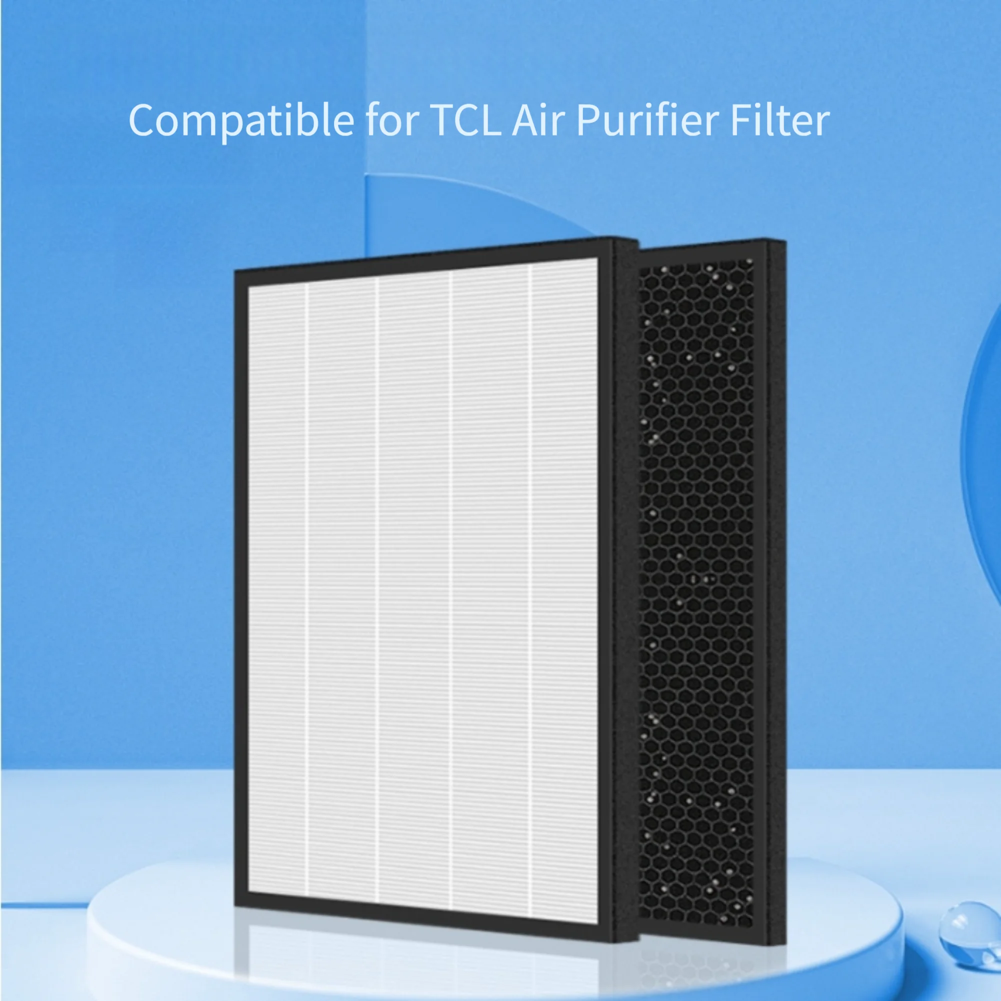 Фото Комплект фильтров для очистителя воздуха TCL TKJ308F A1 с трехступенчатой фильтрацией: HEPA H12, активированный уголь и предварительный фильтрующий слой. №4