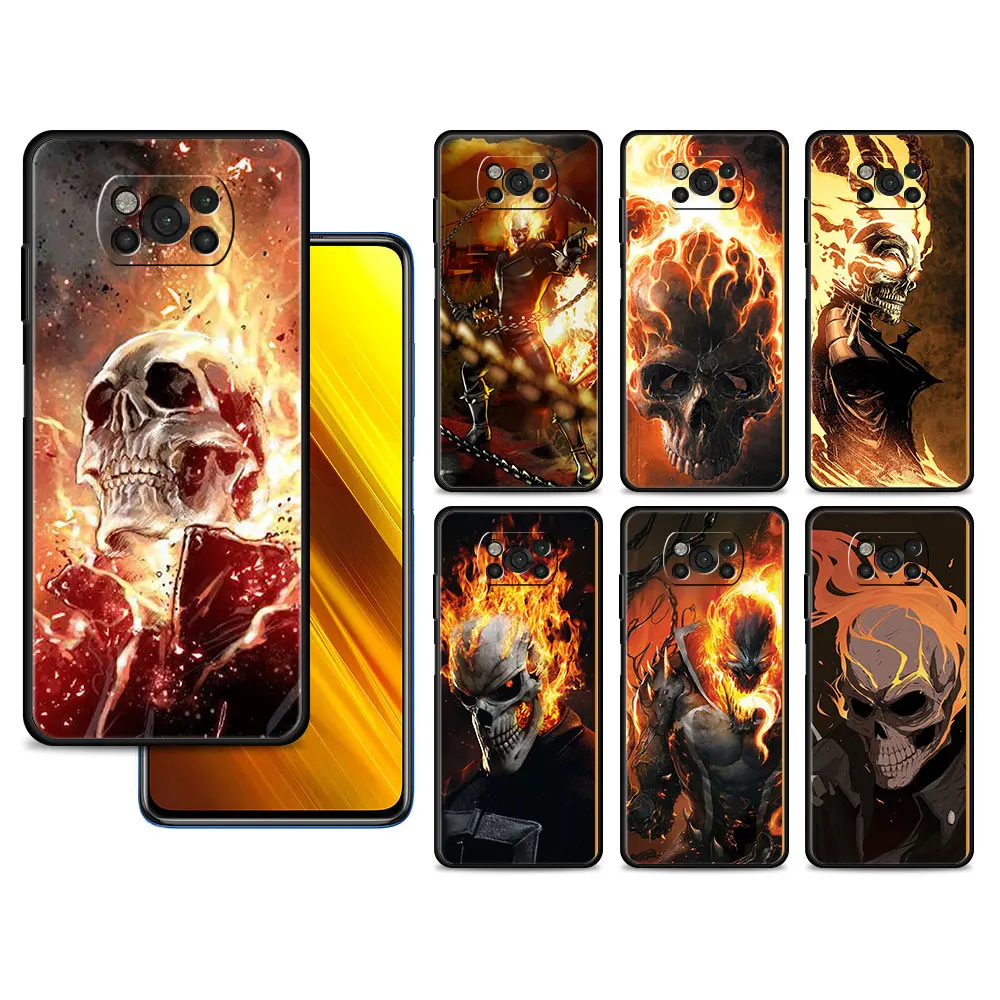 

Ghost Rider Marvel Phone Case for Xiaomi POCO X3 NFC M3 M4 Pro GT F1 5G MI 11 10T Lite 11T 9T 12 12X 12Pro Note 10 Lite Bumper