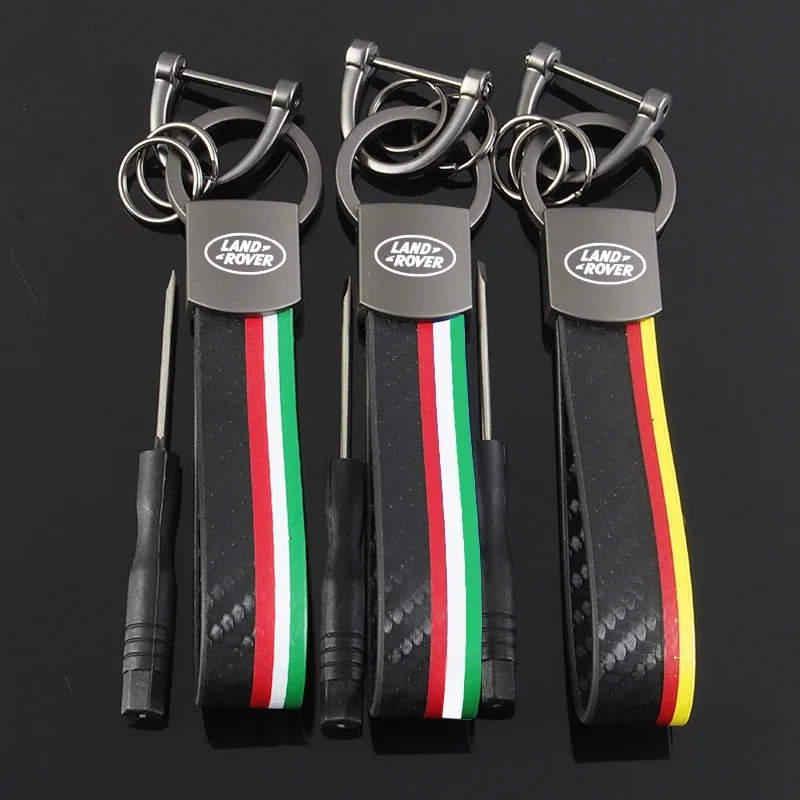 Автомобильный брелок из углеродного волокна с логотипом Land Rover Evoque Range Defender Discovery