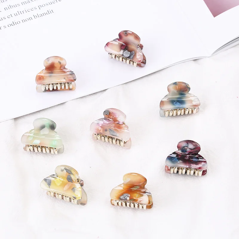 

New Fashion Colors Dots Acrylic Hairpin Girls Color Dot Top Clip Woman Barrettes For Hair Clips Hair Accessories Claw Hair Clip