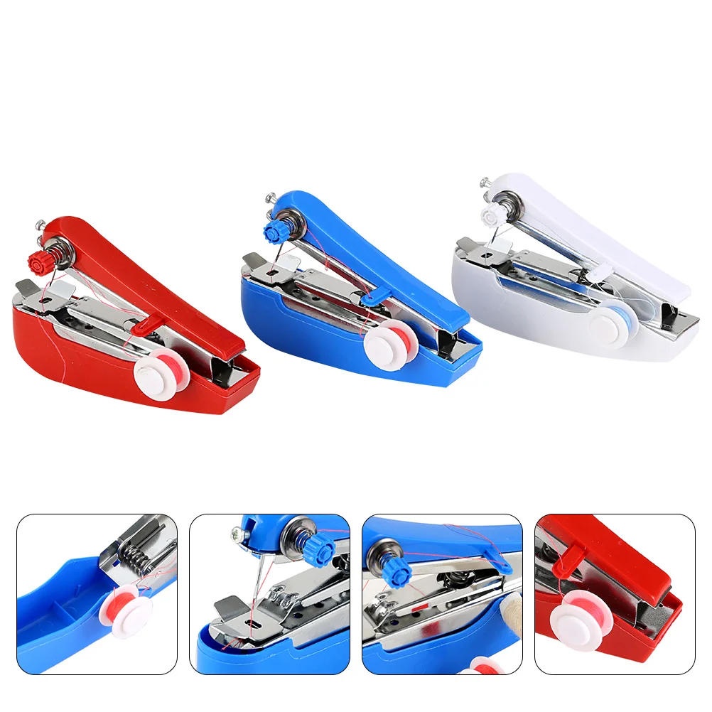 

Sewing Machine Handheld Mini Portable Machines Handy Beginnersquick Cordless Tool Lightweight Mashine Fabric Manual Kids