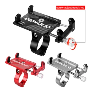 Bicycle Mobile Phone Holder for 3.0-6.8 inch Phones Mountain Bike Mount Motorcycle Stand Aluminum Al