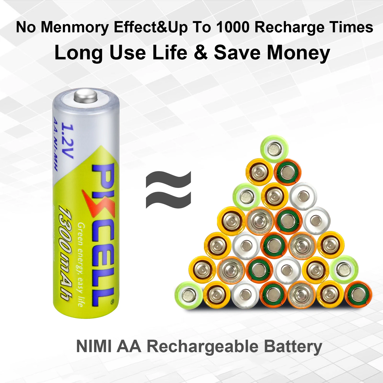 PKCELL NIMH AA 4 шт. 1 2 в 1300 мАч aa перезаряжаемая батарея для игрушек с дистанционным