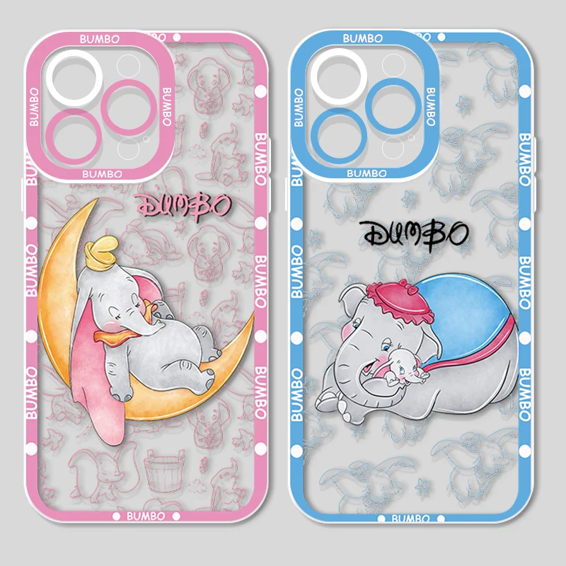 

Dumbo Cute For Apple iPhone 14 13 12 11 X XR XS MAX 8 7 6 Pro Plus Angel Eyes Transparent Soft Phone Case Coque Capa Fundas