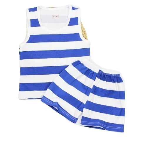 

Летний детский комплект из жилета, хлопковый комплект в полоску для мальчиков и девочек, оптовая продажа, популярная детская одежда