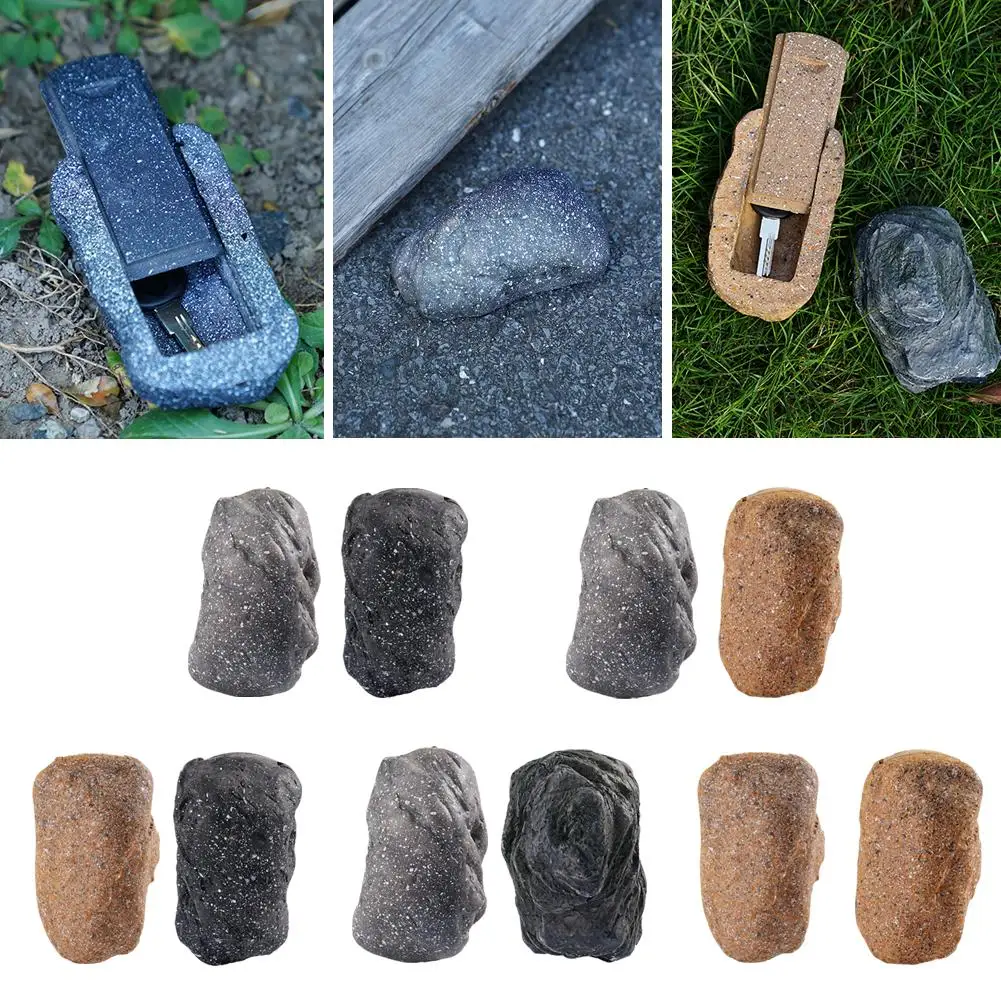 

Garden Stone Hide A Spare Key Fake Rock Camouflage Stone Diversion Simulation Stone For Outdoor Yard Geocaching Props U1B7