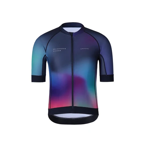 SPEXCEL 2022 Aero Race Fit Colourburn vision 2.0 велосипедная майка с коротким рукавом, легкая ткань для мужчин и женщин, фиолетовый