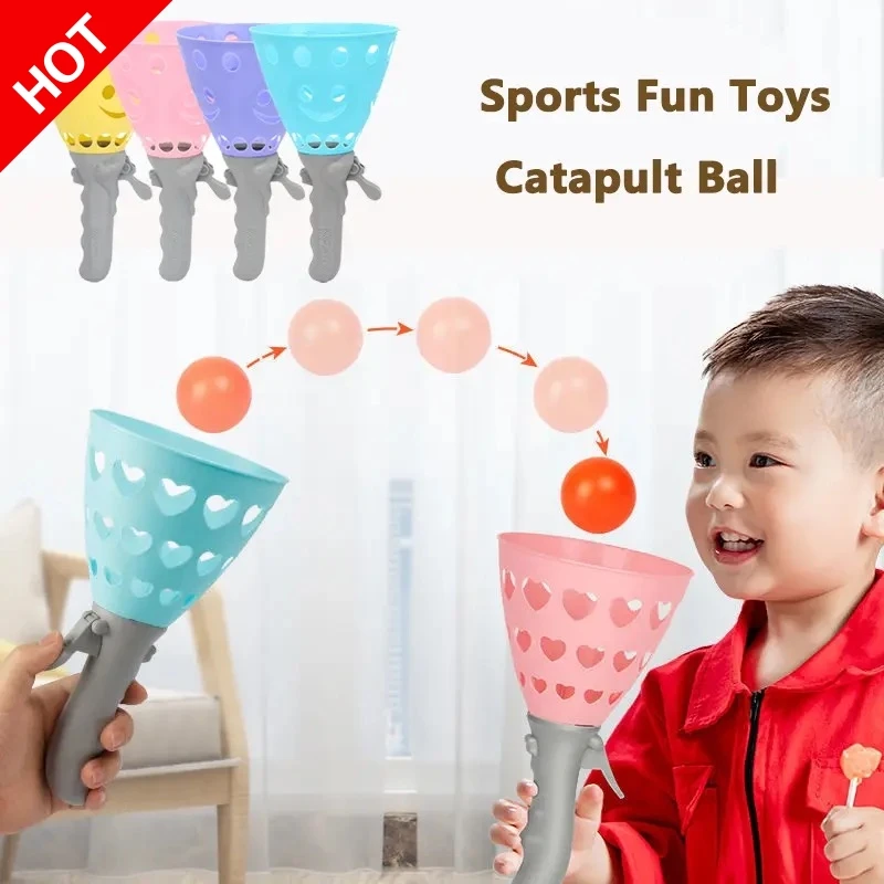 

Sports Fun Toys Catapult Ball Outdoor Parent-child Double Fun Butt Bouncing Ball Plastic Big Catapult Game Kids gifts Toys
