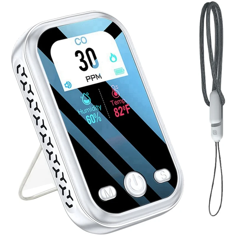 

Portable Carbon Monoxide Detectors, CO Detector With Clear LCD Display, Mini Size CO Alarm
