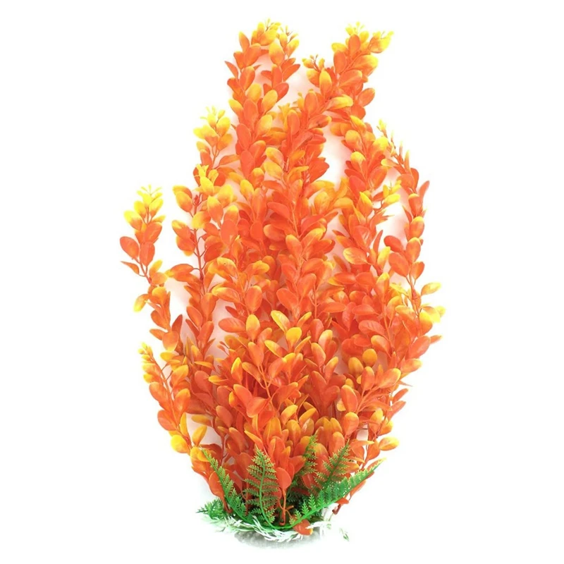 

Plastic Fish Tank Aquarium Plants Ornament Orange