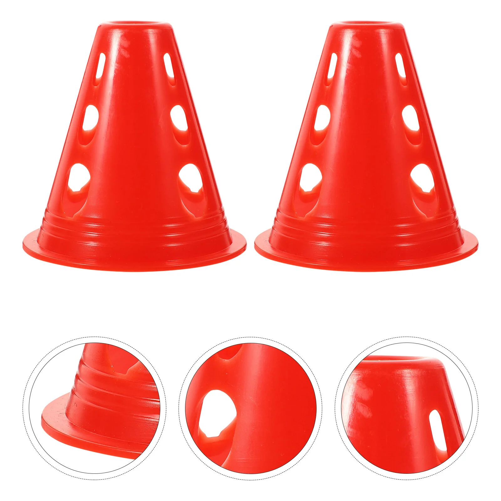 

20 Pcs Mini Soccer Ball Skates Football Cone Roller Skating Cones Hole Obstacle Course Indoor Sports Plastic Training