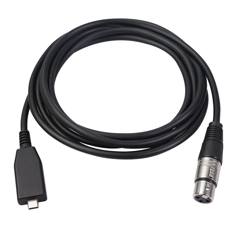

Кабель USB C для микрофона XLR, аудиокабель типа C папа-XLR мама, студийный аудио шнур (2 метра/6,6 фута)